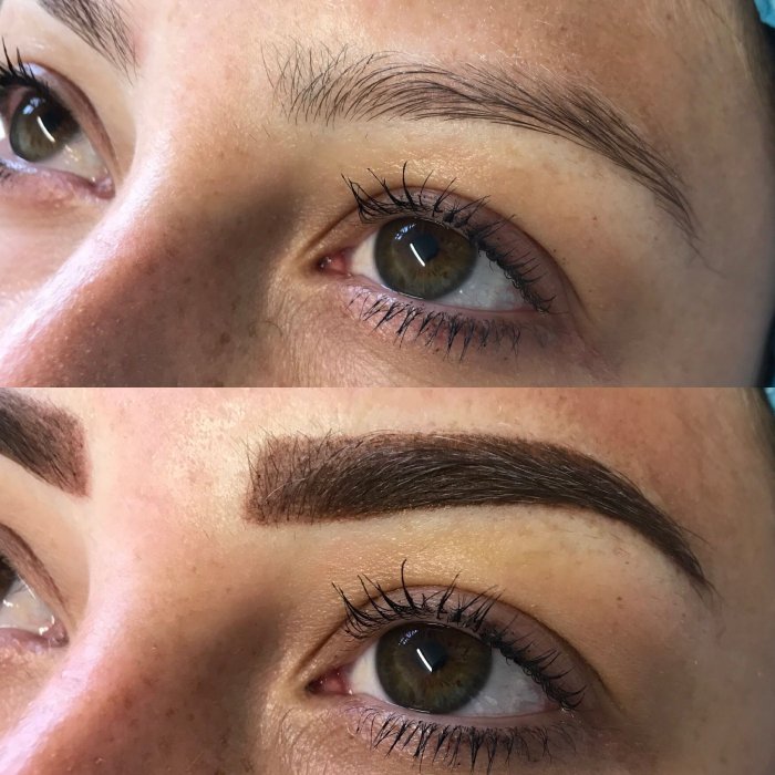 Брови 3д татуаж фото