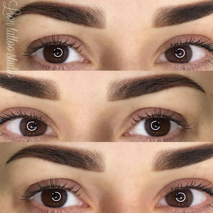 Горький шоколад цвет бровей татуаж