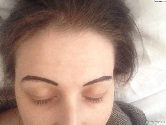 Цвет хны Горький шоколад на бровях