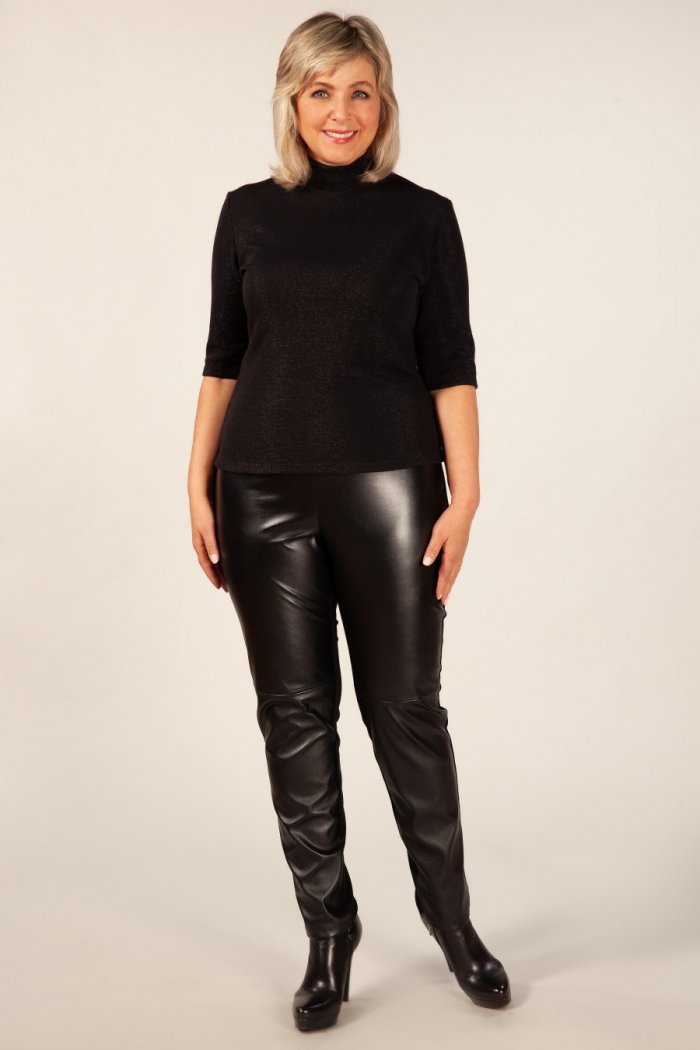 Кожаные штаны на полных