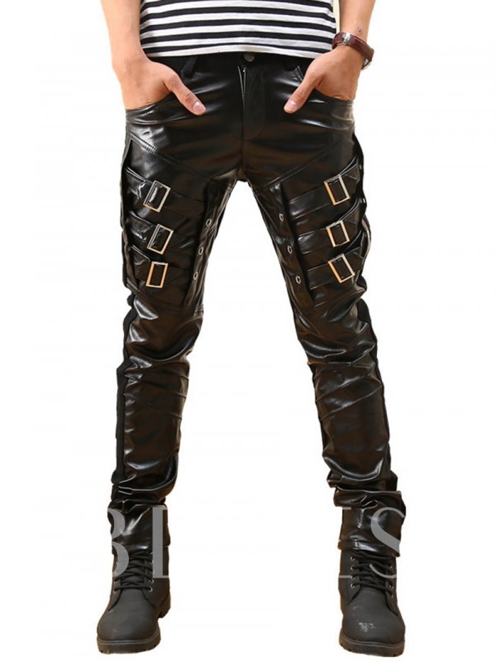 Байкерские кожаные штаны