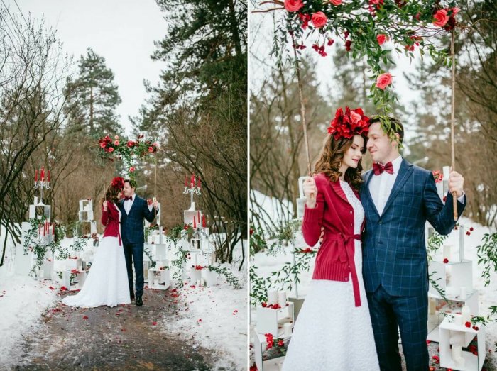 Стиль свадьбы зимой