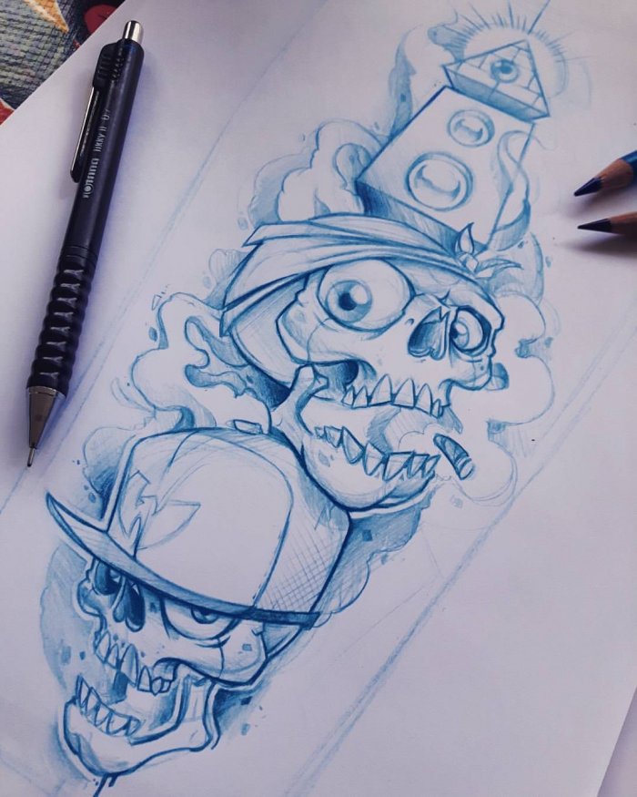 Рисунки карандашом Татуировки граффити