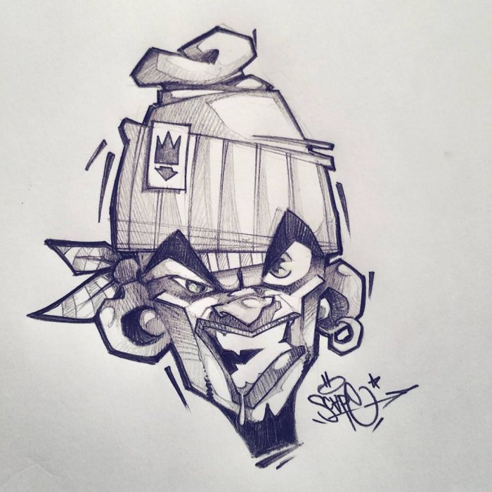 Граффити ручкой