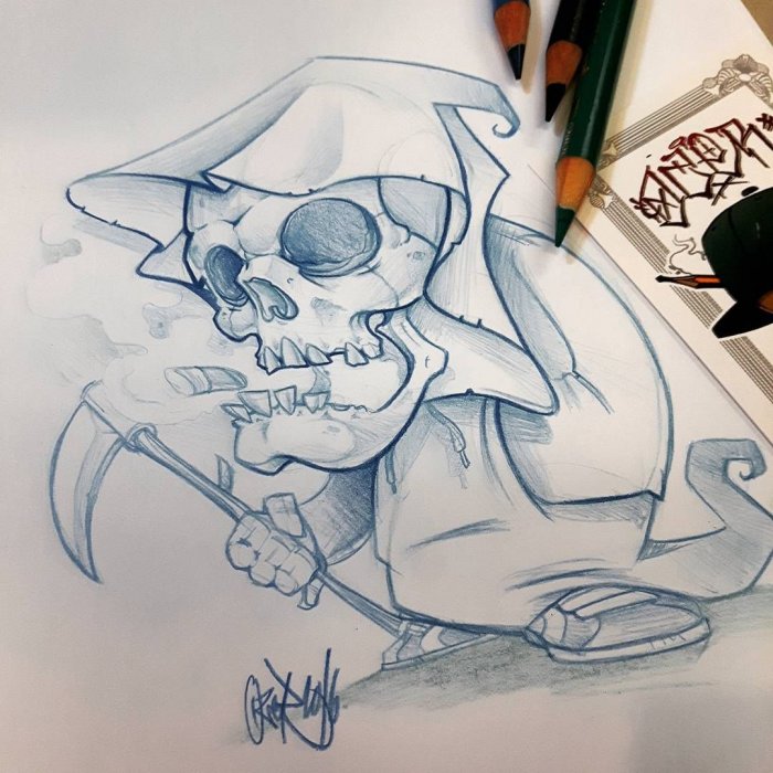 Тату граффити эскизы