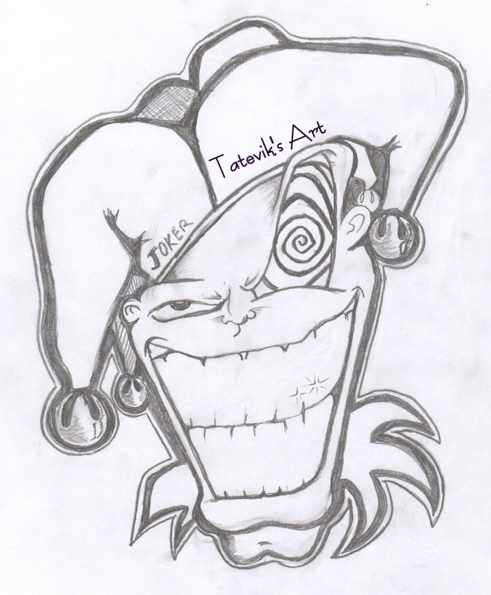 Граффити карандашом Джокер