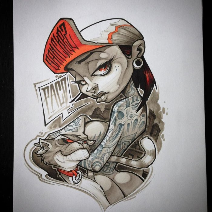 Hip Hop Tattoo эскиз