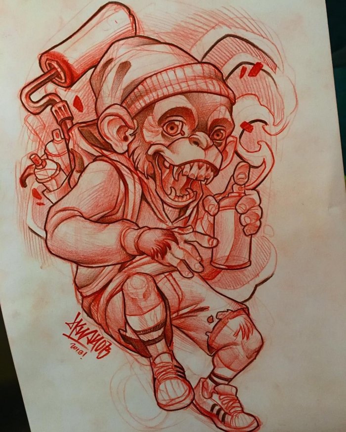 Тату граффити