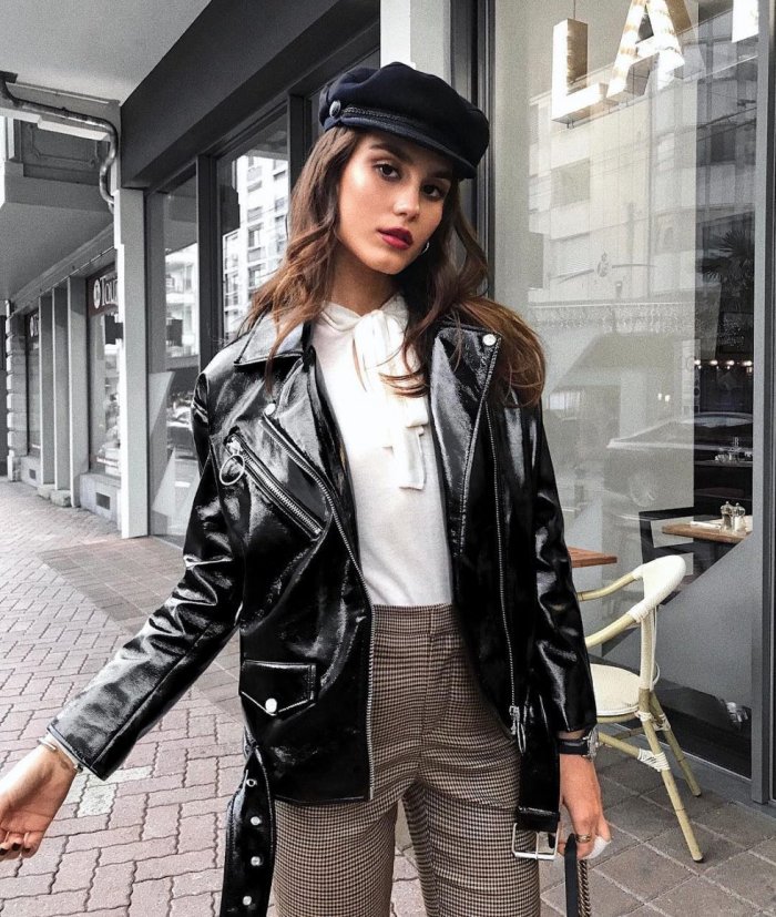 Модные кожаные куртки 2020 женские