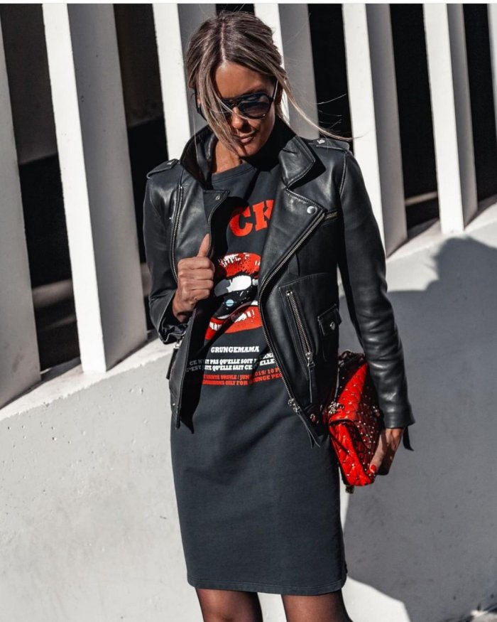 Стильная одежда для женщин кожанка