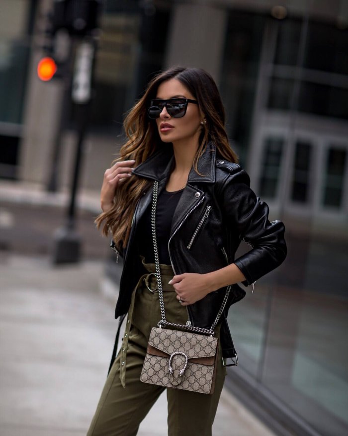 Кожаная куртка жакет