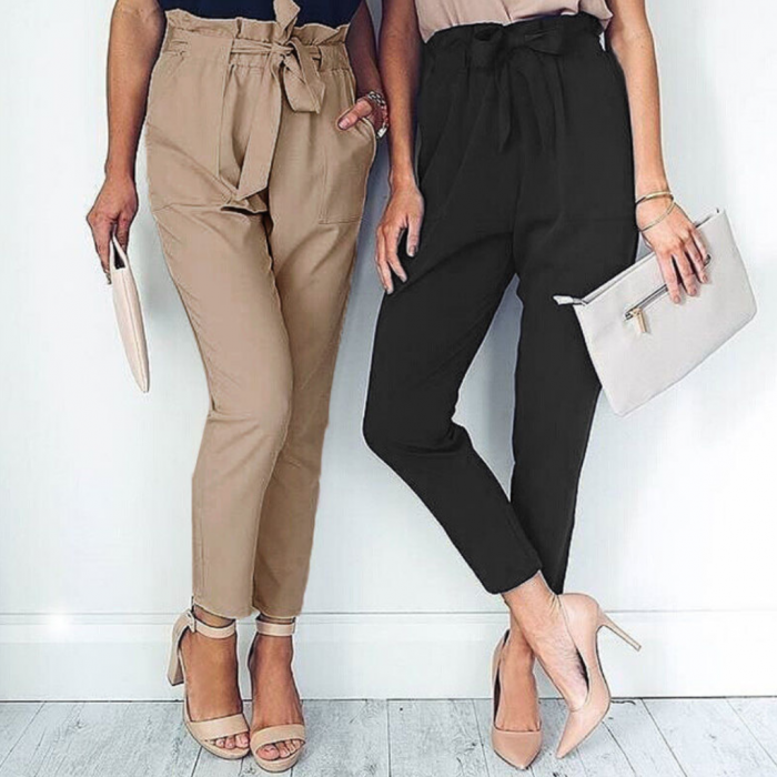 Коричневые брюки женские