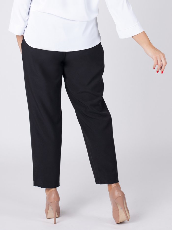 Бордовые брюки с высокой талией