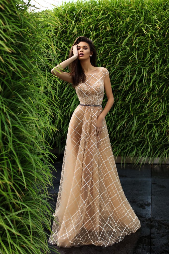 Голубое платье на выпускной