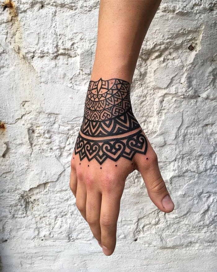 Тату на запястье сбоку