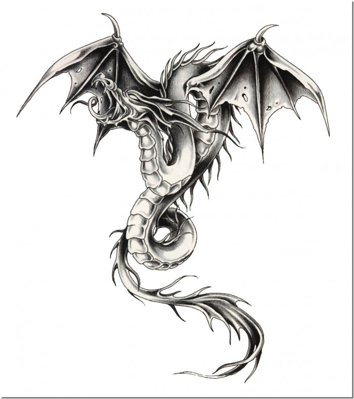 Драгон скетч тату