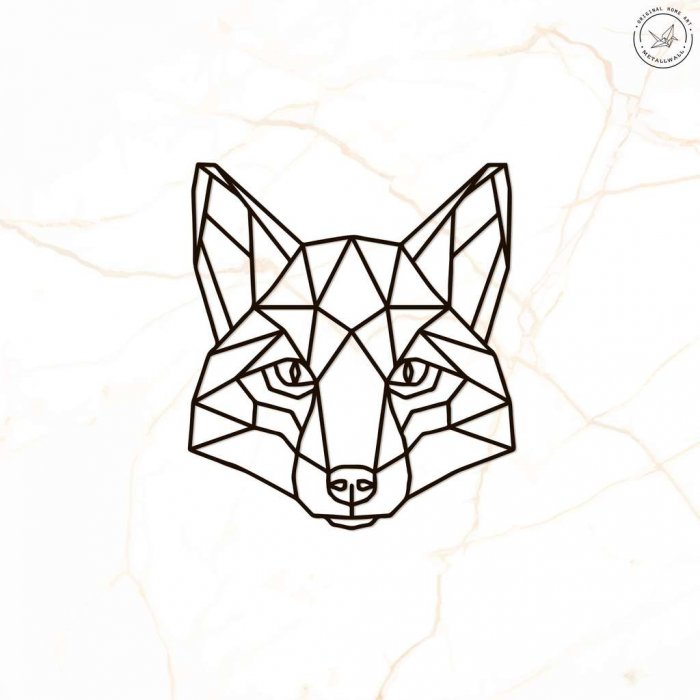 Геометрическая лиса тату эскиз