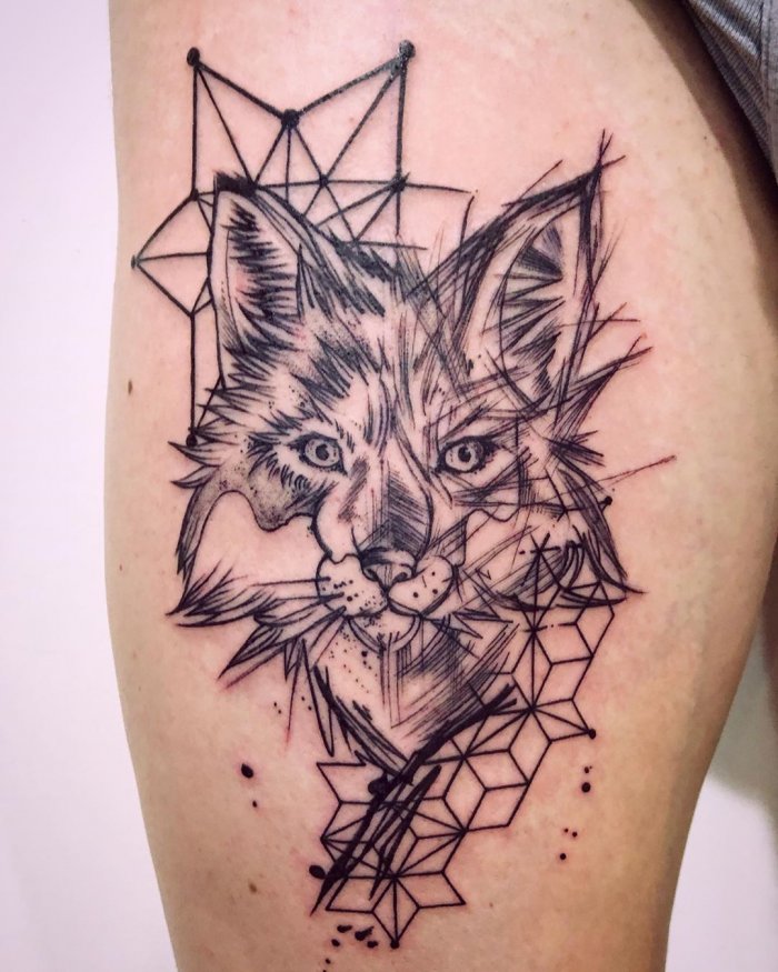 Тату Лис геометрия