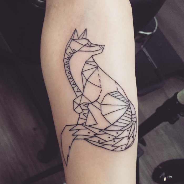 Лис Геометрика тату