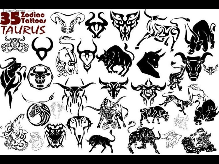 Тату бык Телец