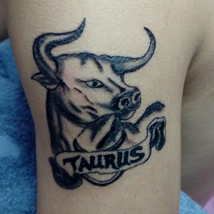 Тату Телец Таурус