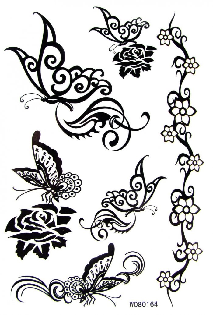 Бабочка тату эскиз