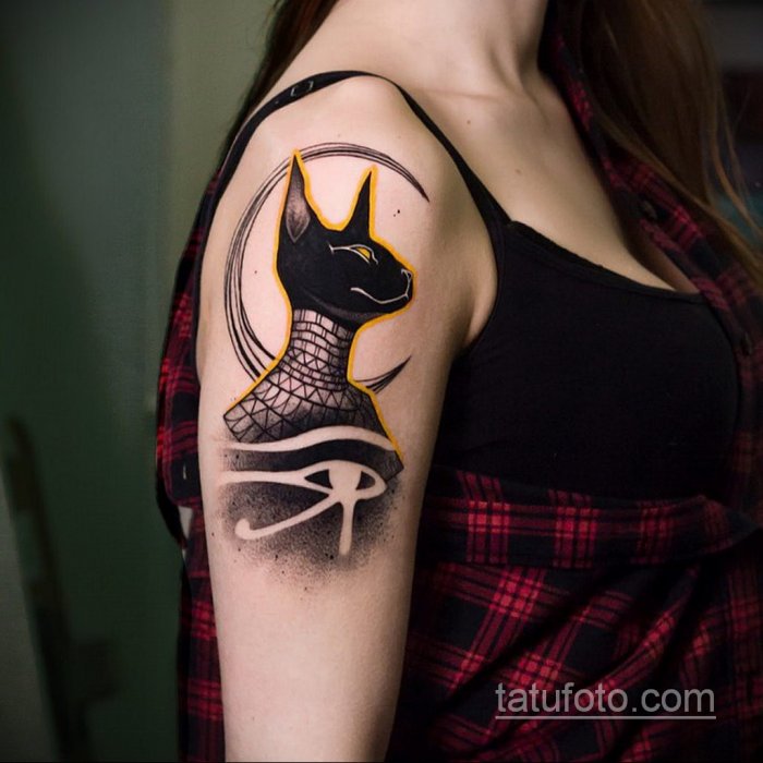 Богиня Бастет эскизы тату