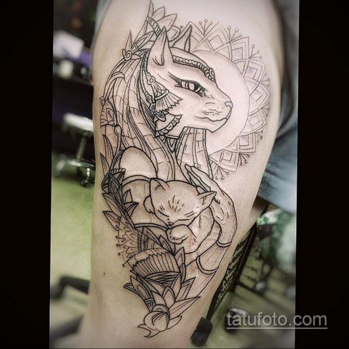 Бастет богиня кошка тату