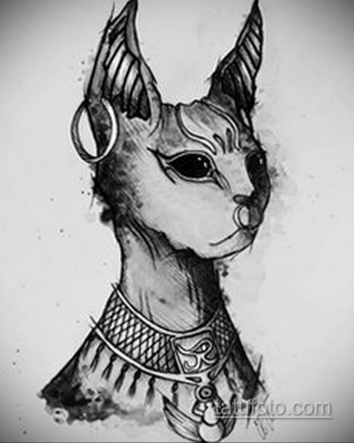 Сфинкс и Анубис тату