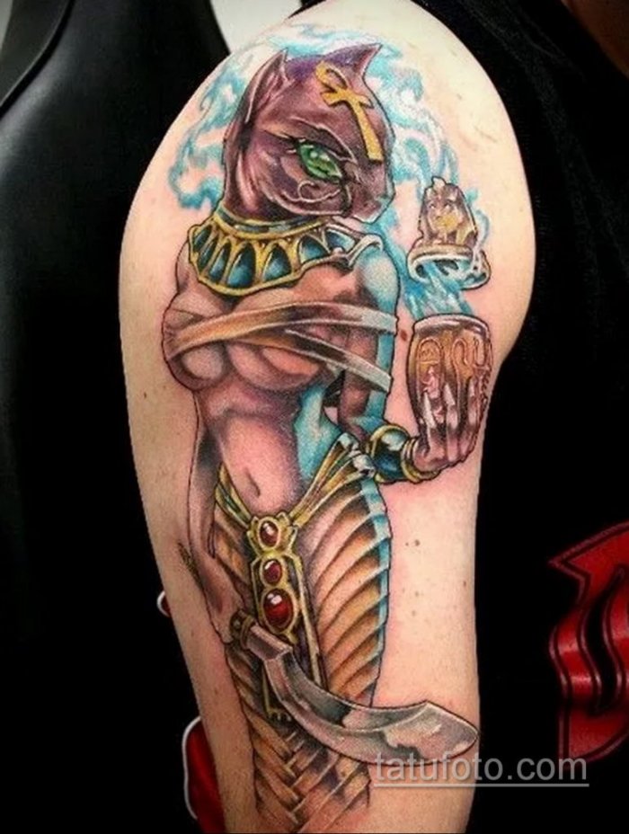 Богиня Баст тату