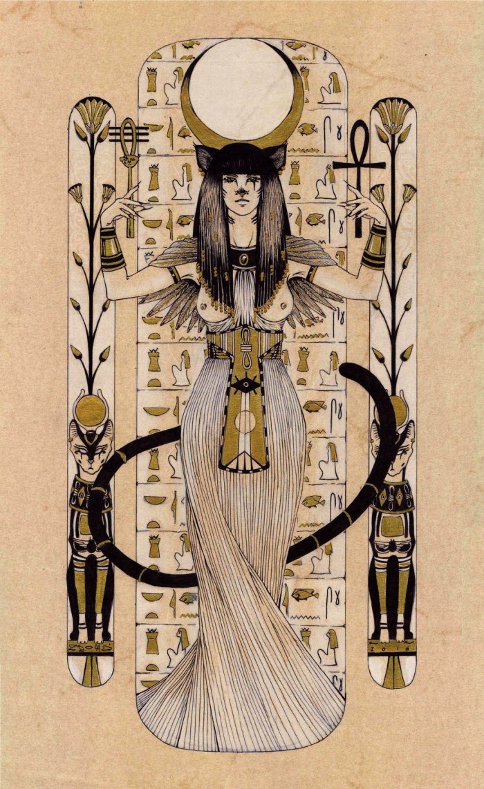 Тату кошка с крыльями