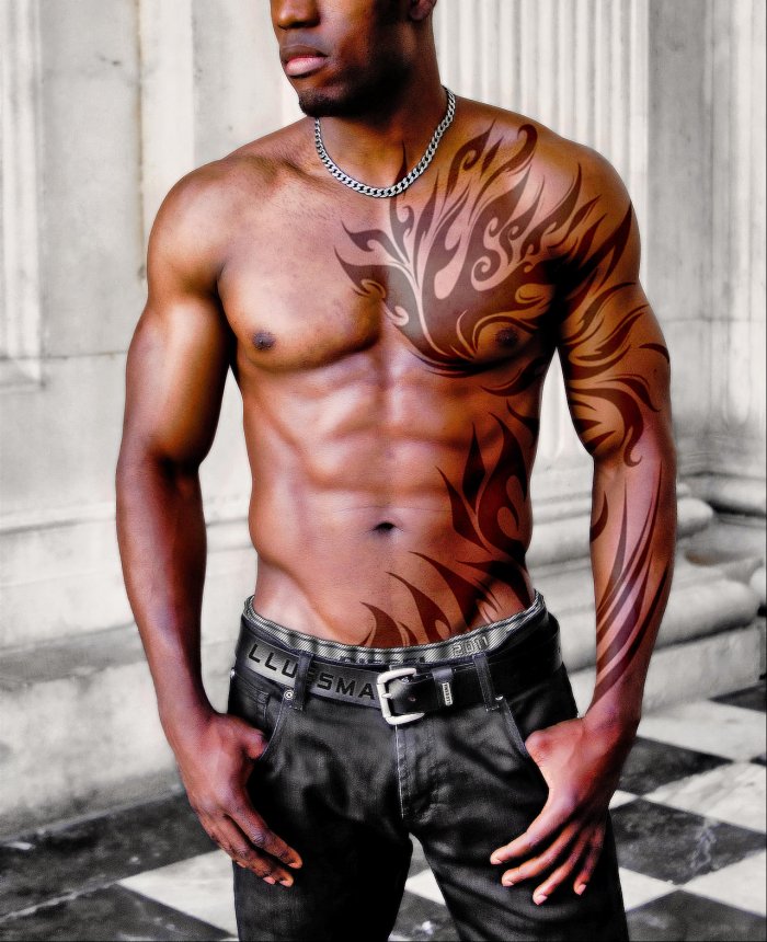 Тату торс мужчины