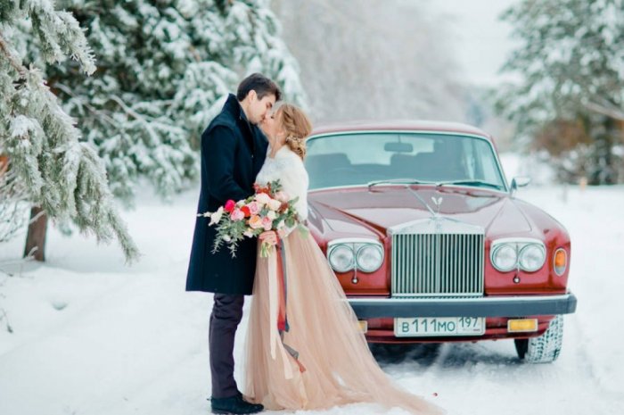 Зимняя Свадебная фотосессия