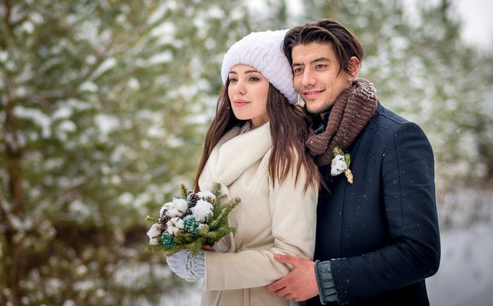 Зимняя Свадебная фотосессия