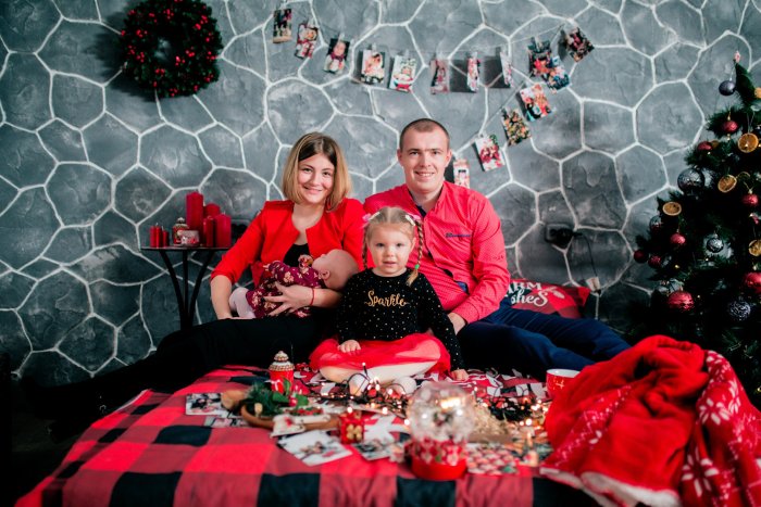 Новогодняя фотосессия семейная