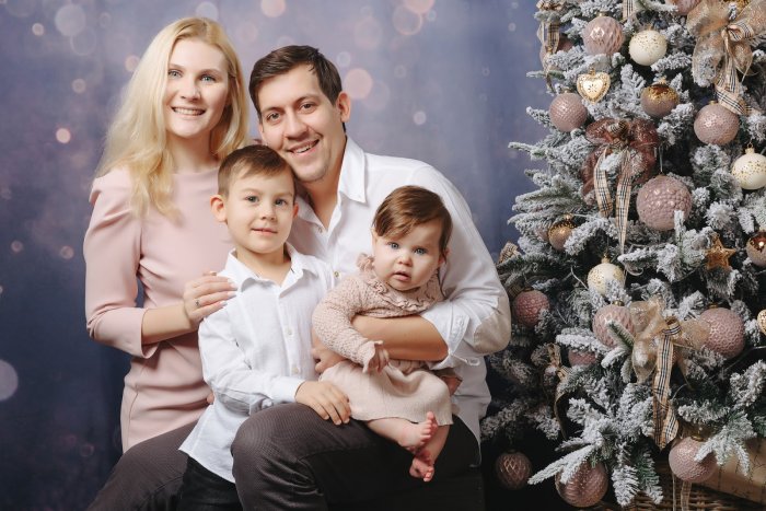 Новогодние семейные фото