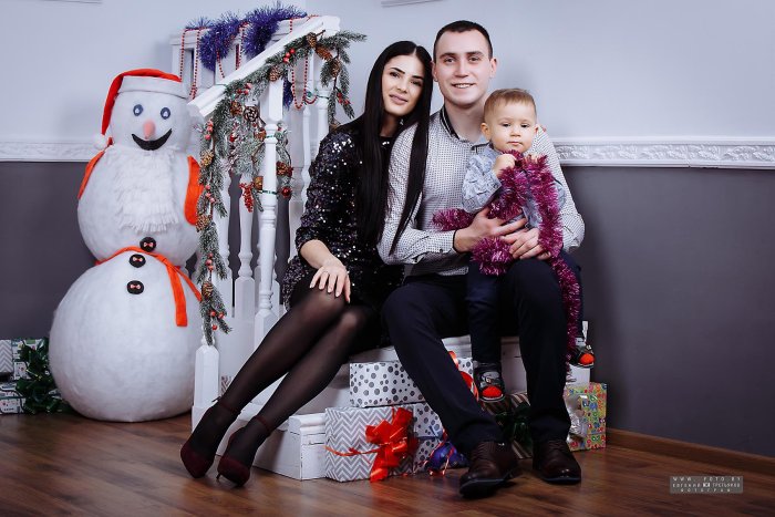 Новогодняя фотосессия семейная