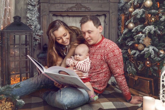 Новогодняя фотосессия семейная