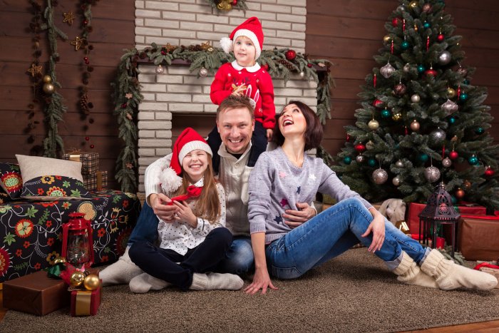 Новогодняя фотосессия класса в студии