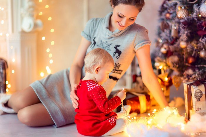 Детская зимняя фотосессия в студии