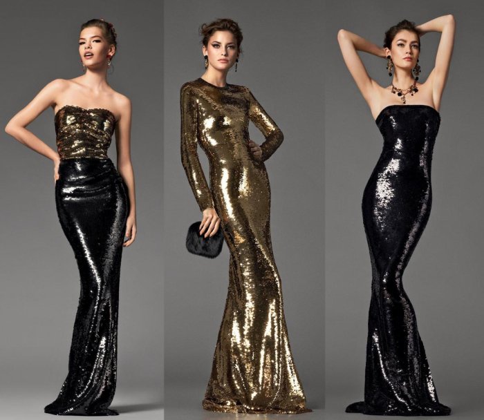 Блестящие платья в пол