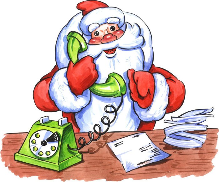 Дед Мороз с компьютером