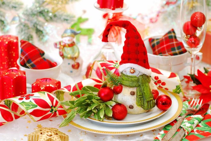 Украшение новогоднего стола