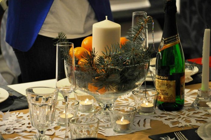 Сервировка на новый год