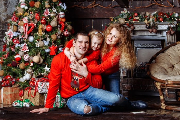 Новогодняя фотосессия в студии