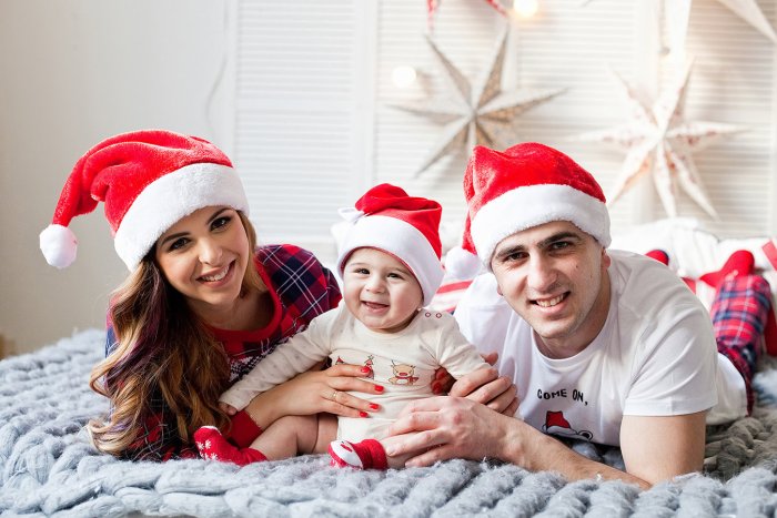 Новогодняя фотосессия семейная