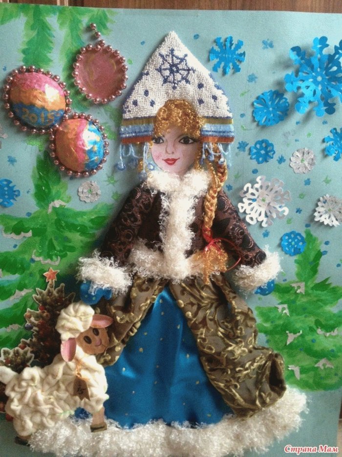 Дед Мороз и Снегурочка из фетра