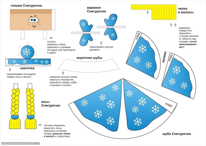 Поделка дед Мороз и Снегурочка