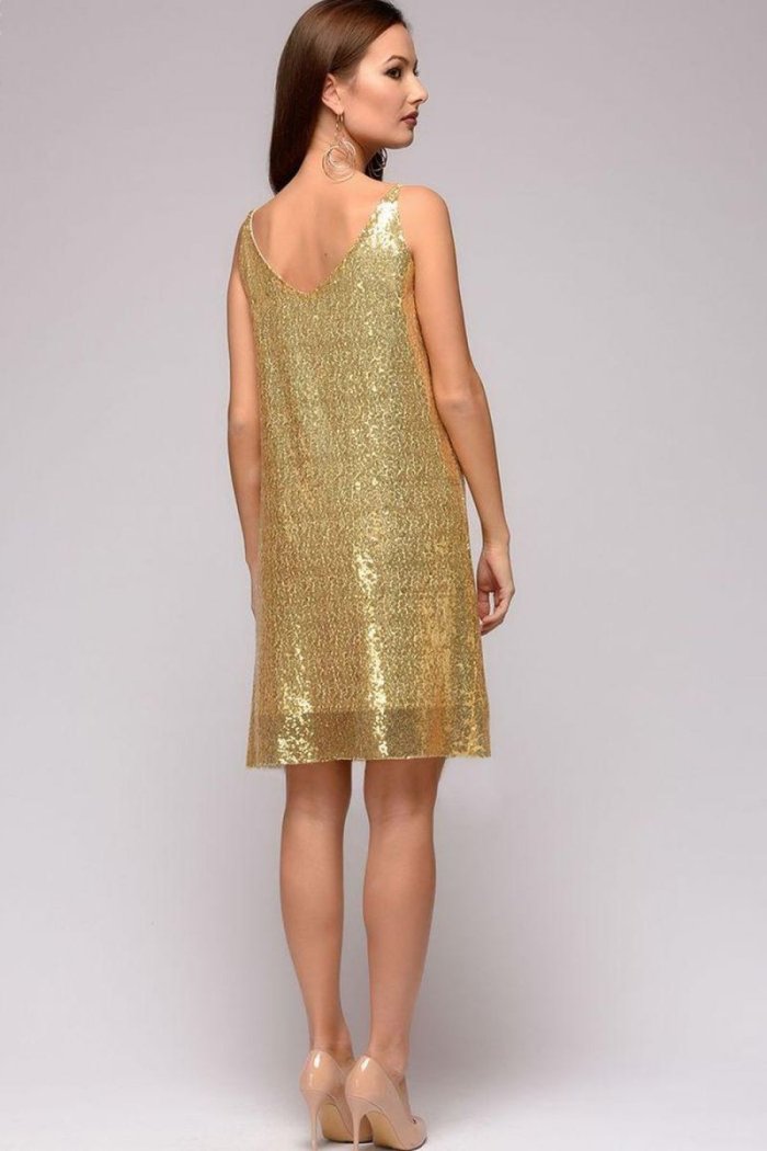 Золотистое платье