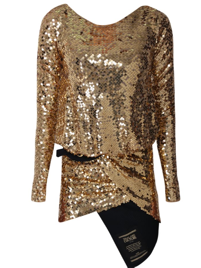 Платье с пайетками версачи